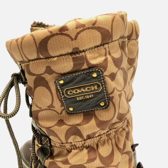 *SOLD* Coach "Shaine" Signature Monogram Boots 9B - Picture 3 of 6
